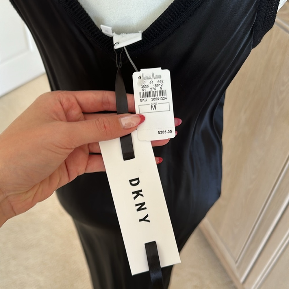 NWT DKNY Black Silk Dress - Picture 7 of 9